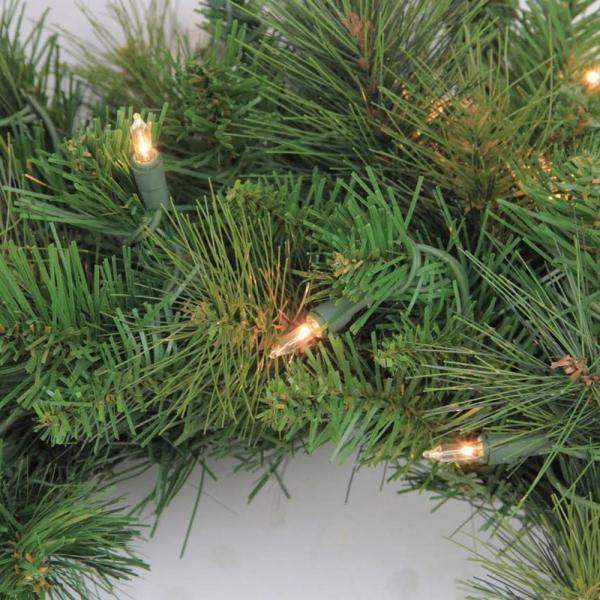 60 in. Pre-Lit Canyon Pine Artificial Christmas Wreath
