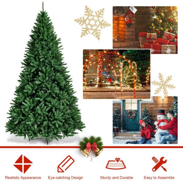 9 ft. Unlit Douglas Full Fir Hinged Artificial Christmas Tree with 3594-Tips
