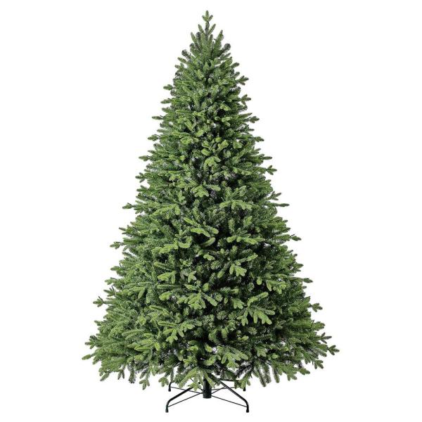 7.5 ft Swiss Mountain Black Spruce Twinkly Rainbow LED Pre-Lit Christmas Tree with 600 RGB LED Technology Dome Lights