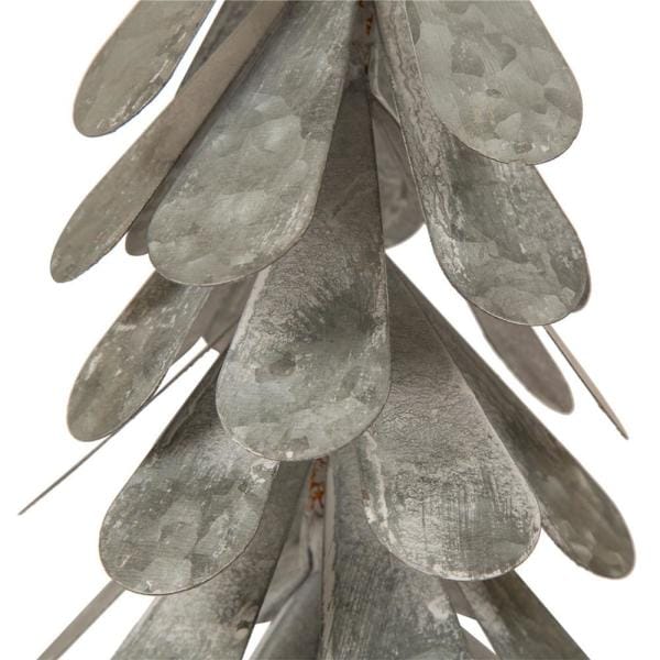 18 in. H Galvanized Metal Christmas Table Tree Decor
