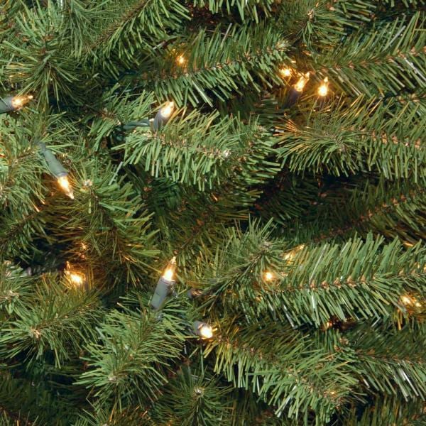 10 ft. North Valley Spruce Slim Artificial Christmas Tree with Clear Lights