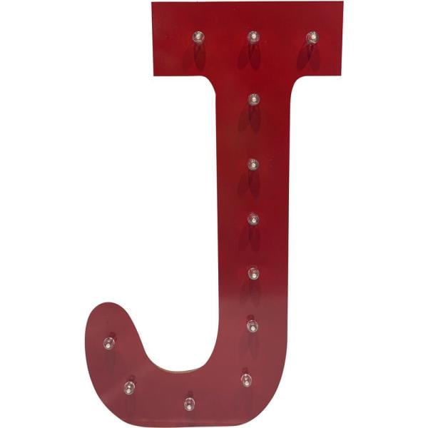 23 in. Artificial Chrismtas Wreath with 2 Garlands and J and Y Marquee Styled LED Light