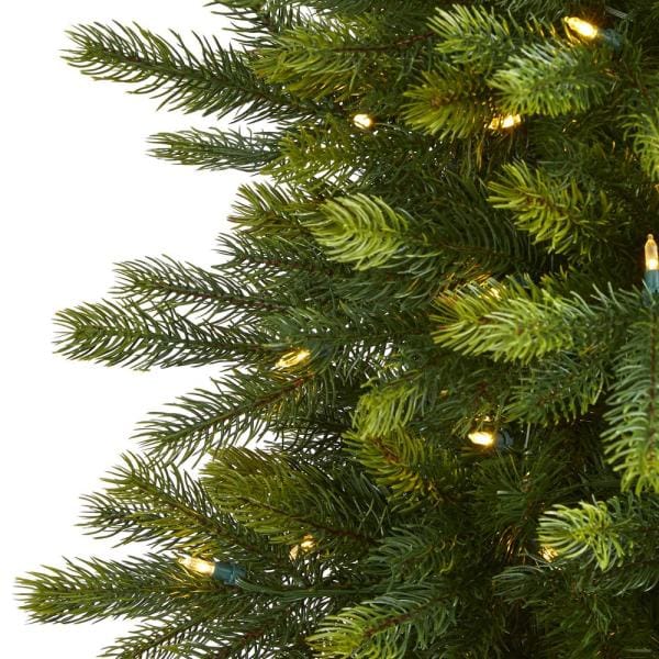 6 ft. Pre-lit Manchester Fir Artificial Christmas Tree in Planter with 350 Clear Warm Multifunction LED Lights