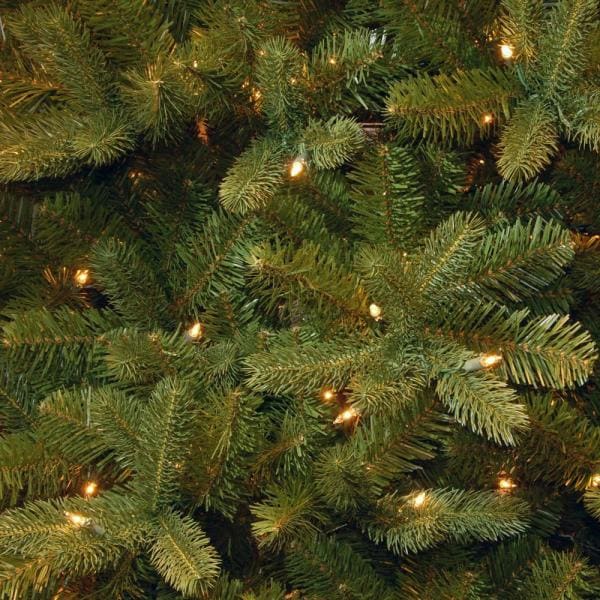 9 ft. Feel Real Down Swept Douglas Slim Fir Hinged Artificial Christmas Tree with 800 Clear Lights
