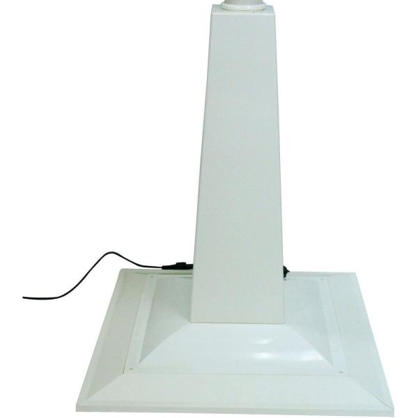 71 in. White Christmas Square Street Lamp with Christmas Tree and Music