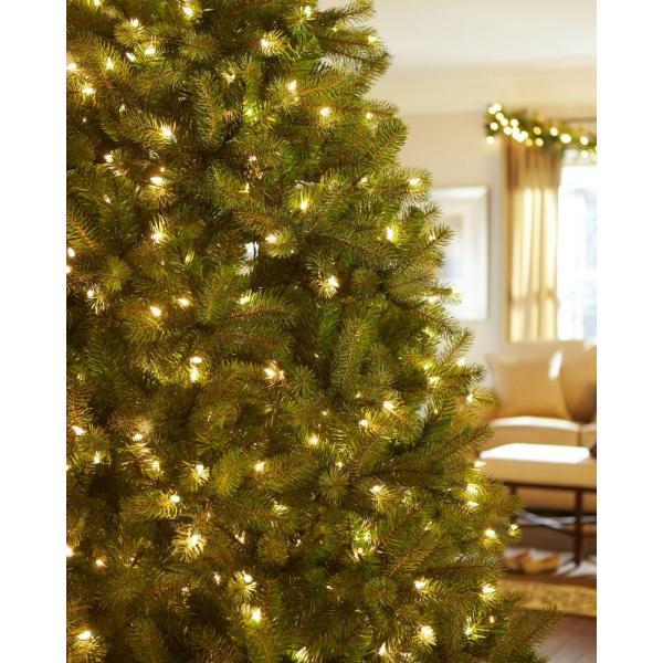 12 ft. Pre-Lit Downswept Douglas Fir Artificial Christmas Tree with Clear Lights