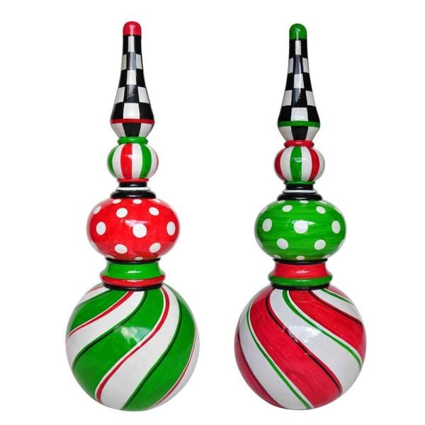 2.8 ft. Green Swirl Christmas Topiary