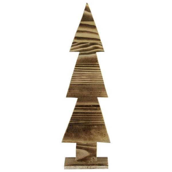 16.25 in. Rustic Wood Cut-Out Christmas Tree Table Top Decoration