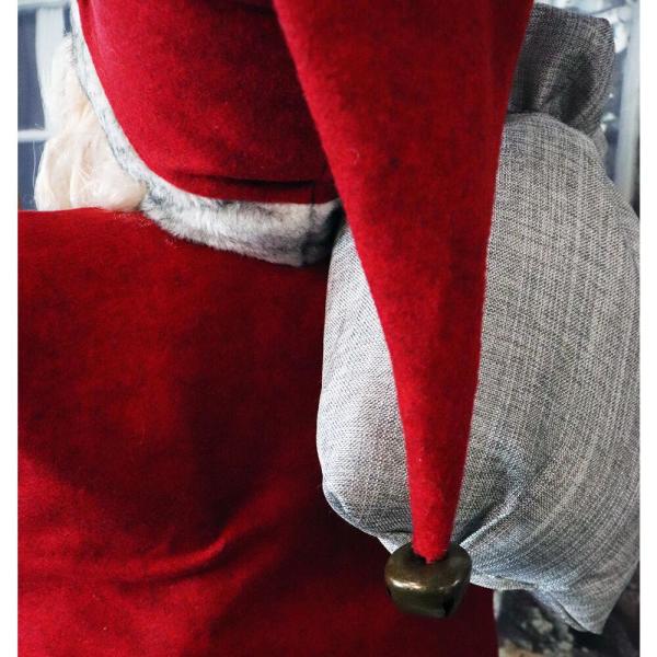 5 ft. Christmas Standing Santa Claus Holding Snowshoes and Wearing a Nordic Sweater