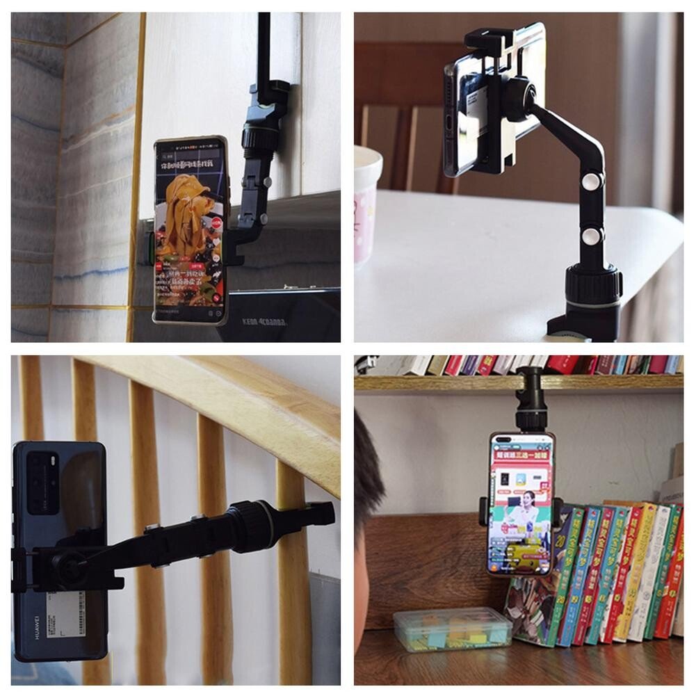 2021 New Multi-function Adjustable 360° Universal Rearview Mirror Phone Holder.