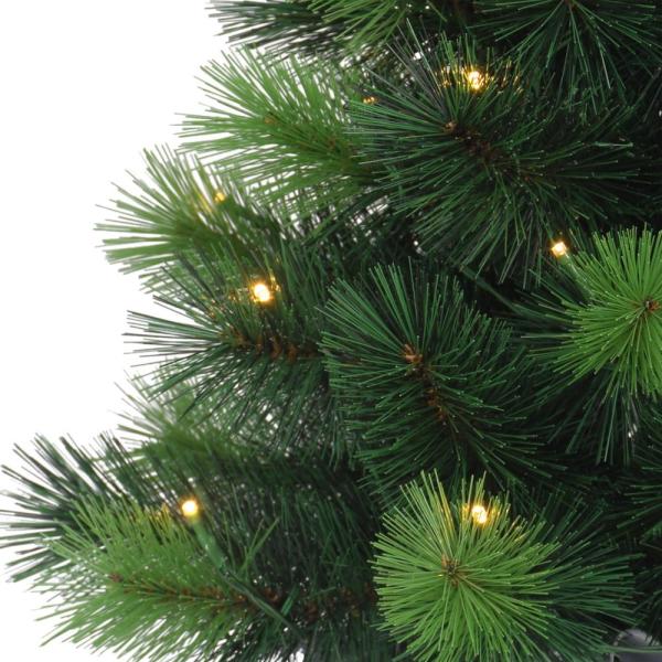Pre-Lit 2 ft. Table Top Artificial Christmas Tree with 35-Lights in Silver Sac, Green