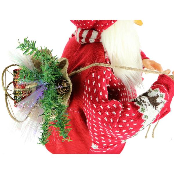 36 in. Christmas Music and Motion Santa with Skis