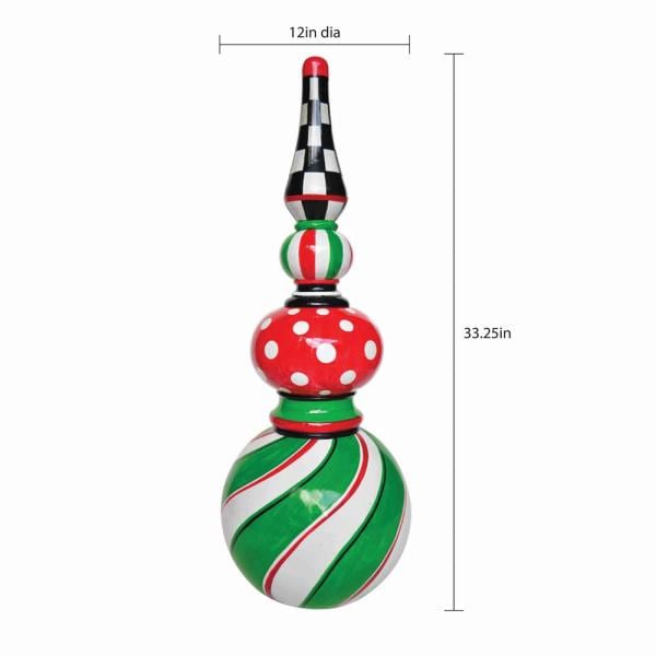 2.8 ft. Green Swirl Christmas Topiary