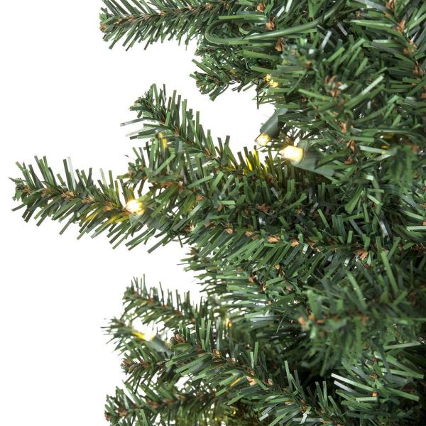 7.5 ft. Pre-Lit LED Pencil Alpine Artificial Christmas Tree with 350 Warm White Lights