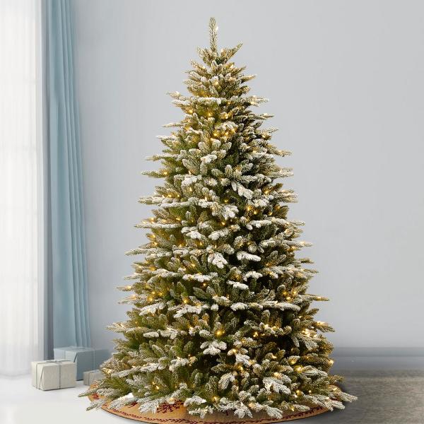 7.5 ft. Snowy Sierra Spruce Artificial Christmas Tree with Clear Lights
