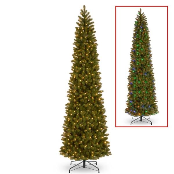 12 ft. Downswept Douglas(R) Pencil Slim Fir Tree with Dual Color? LED Lights