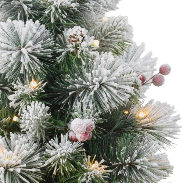 Pre-Lit 2 ft. Table Top Artificial Christmas Tree with 35-Lights in Tan Sac, Green
