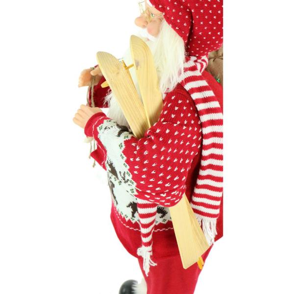 36 in. Christmas Music and Motion Santa with Skis