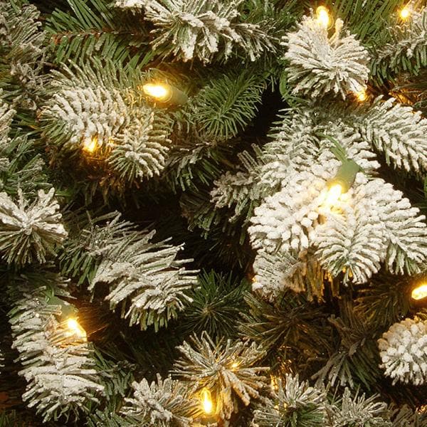7.5 ft. PowerConnect Snowy Sheffield Spruce with Warm White LED Lights