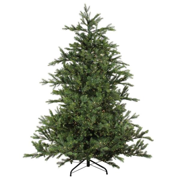 90 in. Pre-Lit Oregon Noble Fir Artificial Christmas - Warm White LED Lights