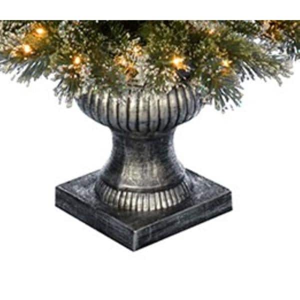 6.5 ft Sparkling Amelia Pine Potted Pre-Lit Artificial Christmas Tree with 200 White Mini Lights
