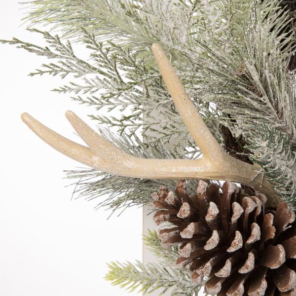 5 ft. Shimmering Frosted Potted Pine Pre-Lit LED Artificial Christmas Tree with 150 Warm White Micro Fairy Lights