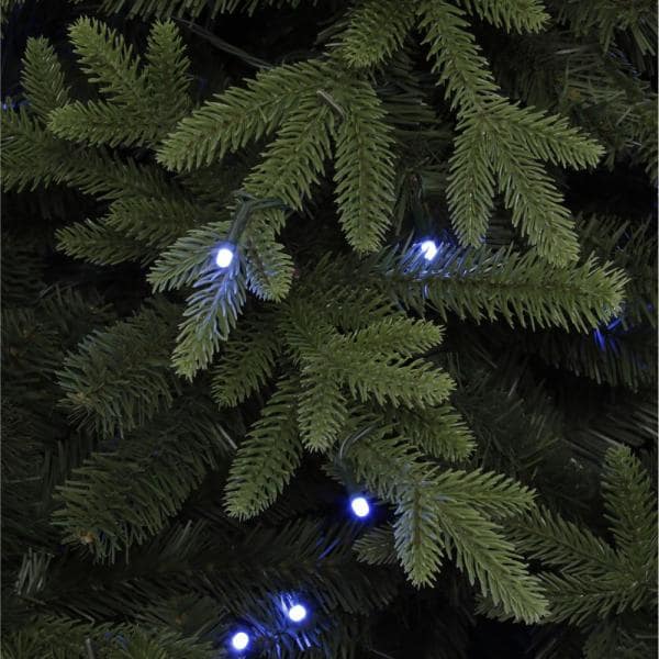 9 ft Swiss Mountain Black Spruce Twinkly Rainbow Christmas Tree with 600 RGB LED Technology Lights