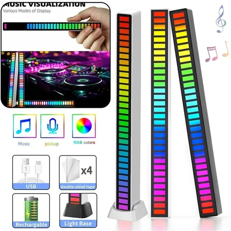 RGB Sound Reactive LED Light Bar 32 Bit Music Level Indicator Creative Colorful
