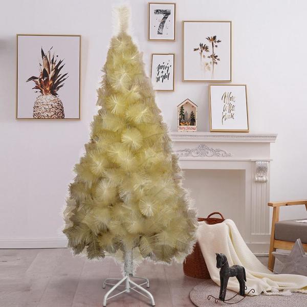 5.9 ft. Champagne Artificial Christmas Tree with Golden Paillette