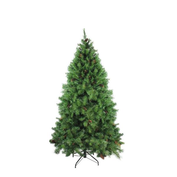 6.5 ft. x 50 in. Dakota Red Pine Full Artificial Christmas Tree with Pine Cones