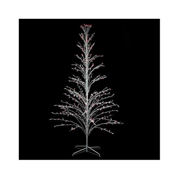4 ft. White Lighted Christmas Cascade Twig Tree Outdoor Yard Art Decoration - Multi Lights