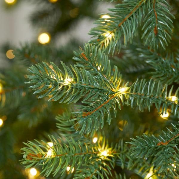 9 ft Elegant Grand Fir LED Pre-Lit Artificial Christmas Tree with 3000 Warm White Micro Dot Lights