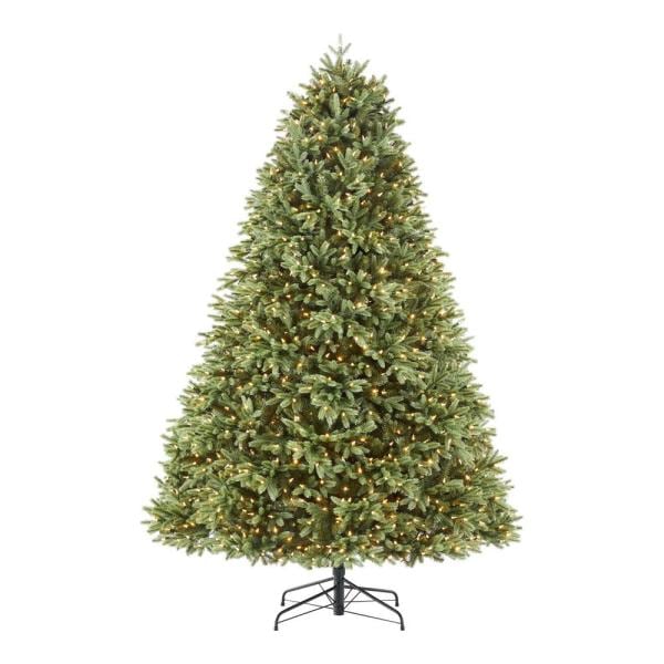 7.5 ft Kingsley Balsam Fir LED Pre- Lit Artificial Christmas Tree with 1,400 SureBright Color Changing Mini Lights