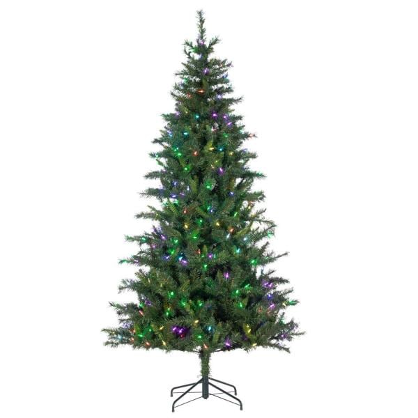 7.5 ft. Artificial LED Hudson Pine Christmas Tree with RGB LED Lights