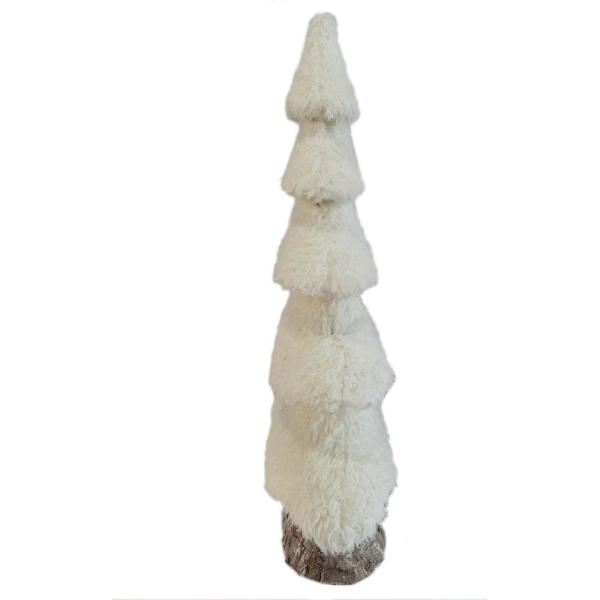 44 in. Christmas Furry Tree Set