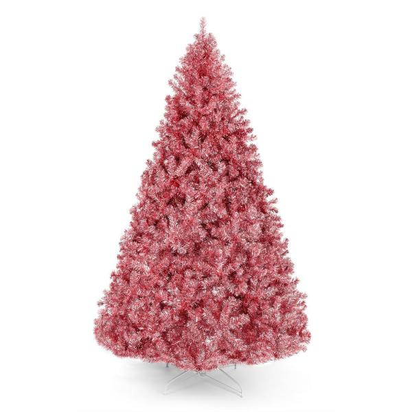 6 ft. Pink Unlit Tinsel Artificial Christmas Tree