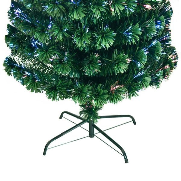 7.5 ft. Multi-Colored Fiber Optic Pre-Lit Artificial Christmas Tree with Lights and Foldable Stand, 370 Tips
