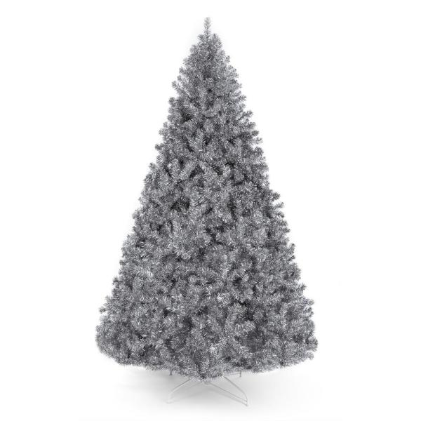 7.5 ft. Silver Unlit Tinsel Artificial Christmas Tree