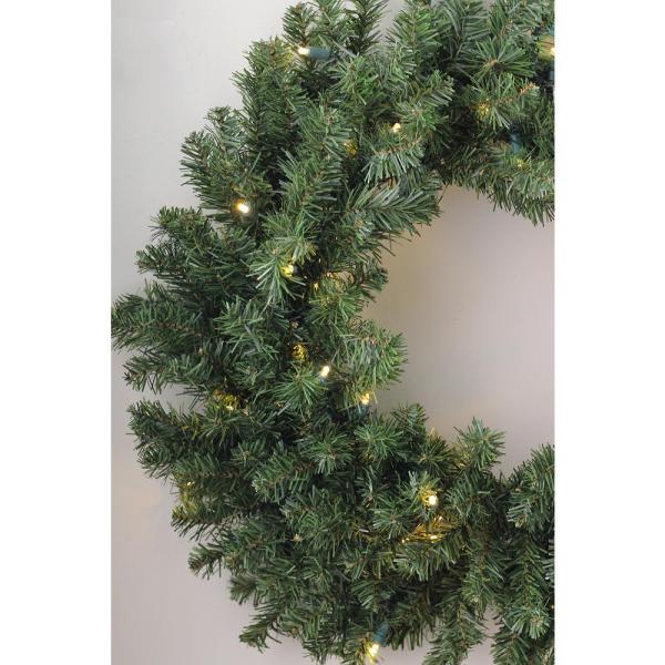 60 in. Pre-Lit Canyon Pine Artificial Christmas Wreath