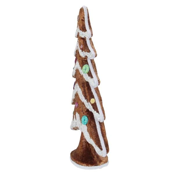 17.25 in. Gingerbread Kisses Snow Covered Gingerbread Christmas Tree