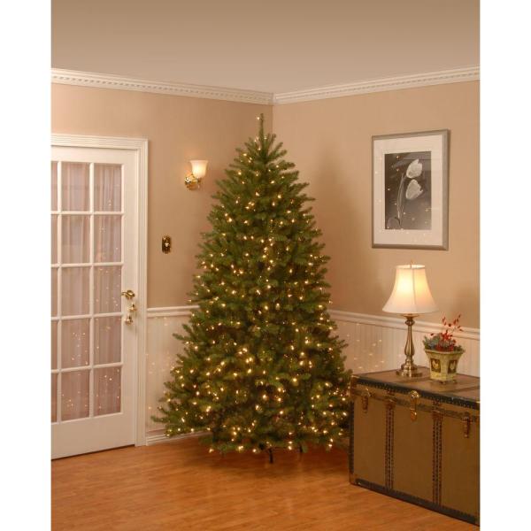 9 ft. Dunhill Fir Artificial Christmas Tree with Dual Color LED Lights