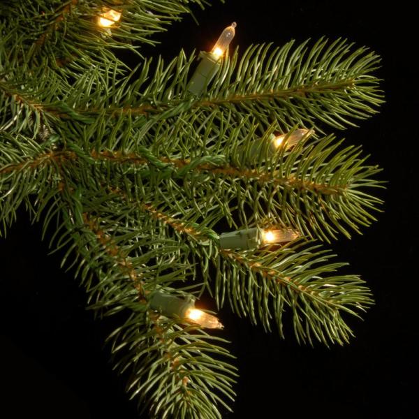 9 ft. Feel Real Down Swept Douglas Slim Fir Hinged Artificial Christmas Tree with 800 Clear Lights