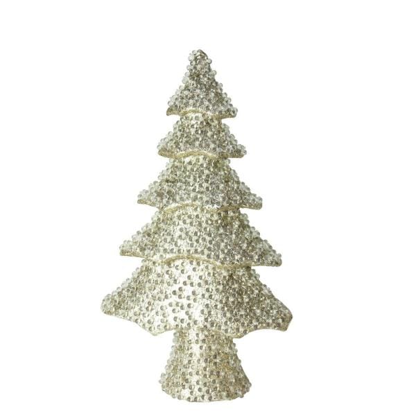 20.5 in. All That Glitters Beaded and Gold Glittered Christmas Tree Table Top Decoration