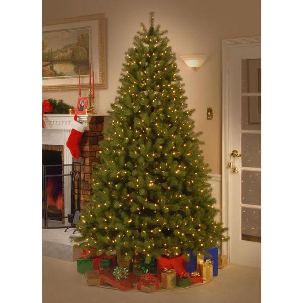 9 ft. Downswept Douglas Fir Tree with Dual Color LED Lights