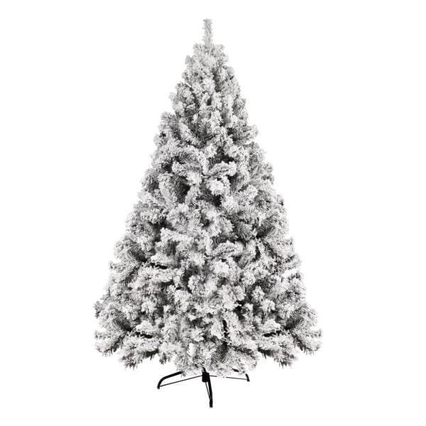 6 ft. Unlit Snow Flocked Christmas Artificial Pine Tree Holiday Decor