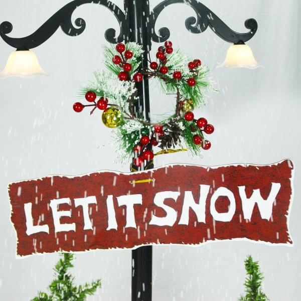 47 in. Christmas Red Santa with Green Umbrella Base and Music