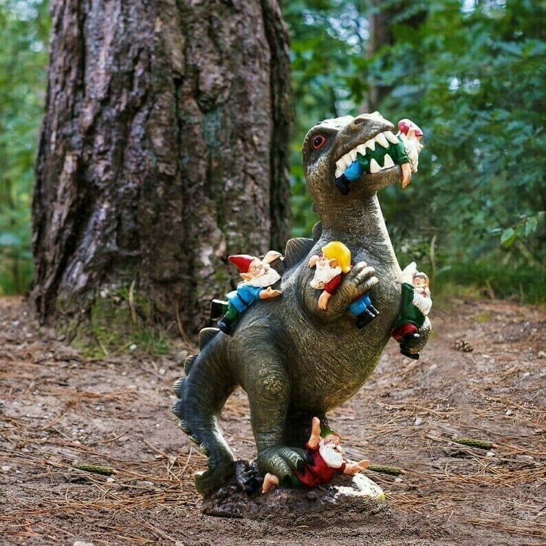LAST DAY70%OFF -  - Dinosaur Eating Gnomes Decor.