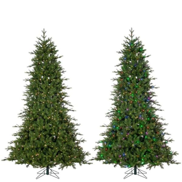 7.5 ft. Artificial RGB LED Natural Cut Coastal Pine Christmas Tree with remote control