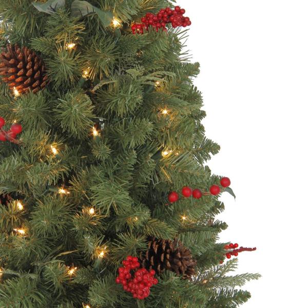 4 ft Winslow Fir Pre-Lit Potted Artificial Christmas Tree with 100 Warm White Mini Lights