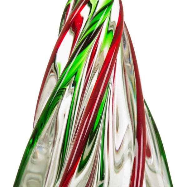 9.84 in. H Medium Stripes Glass Table Tree